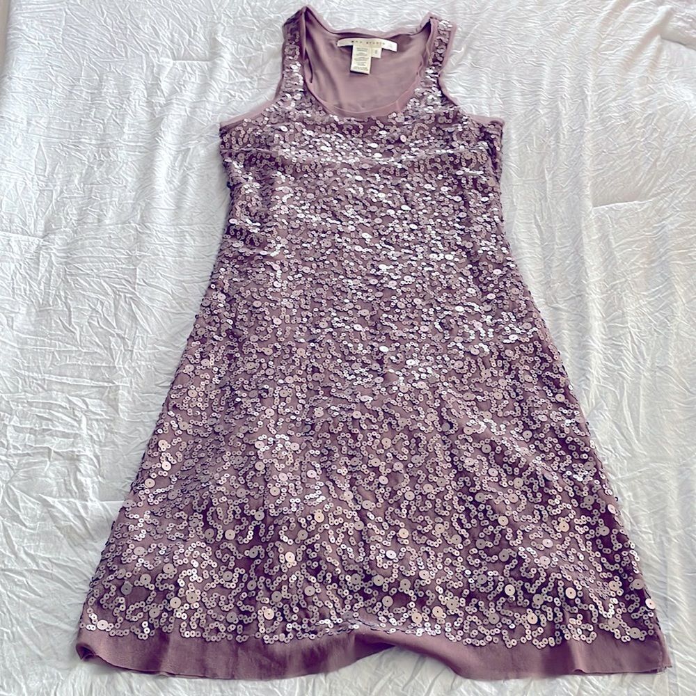 RARE Max Studio Dusty Purple Sequined Racerback Dress Special Occasion Size S